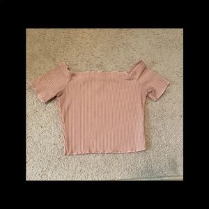 Pastel pink crop top